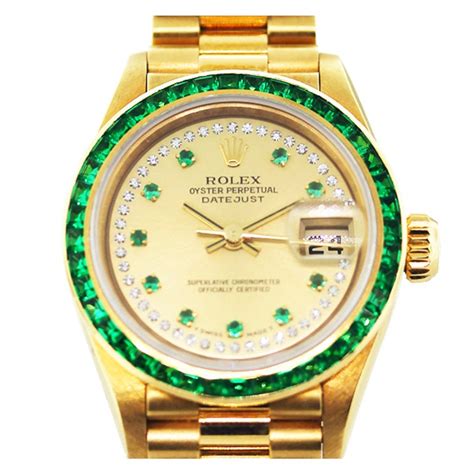 emerald rolex watch|Rolex diamond watch price.